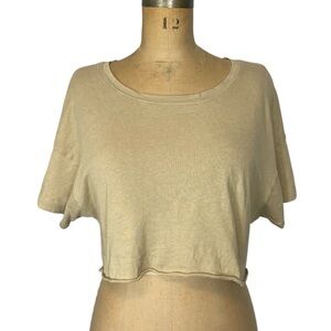 🌷 5/$25 Offline by Aerie Sandy Beige Cropped Tee Size XS